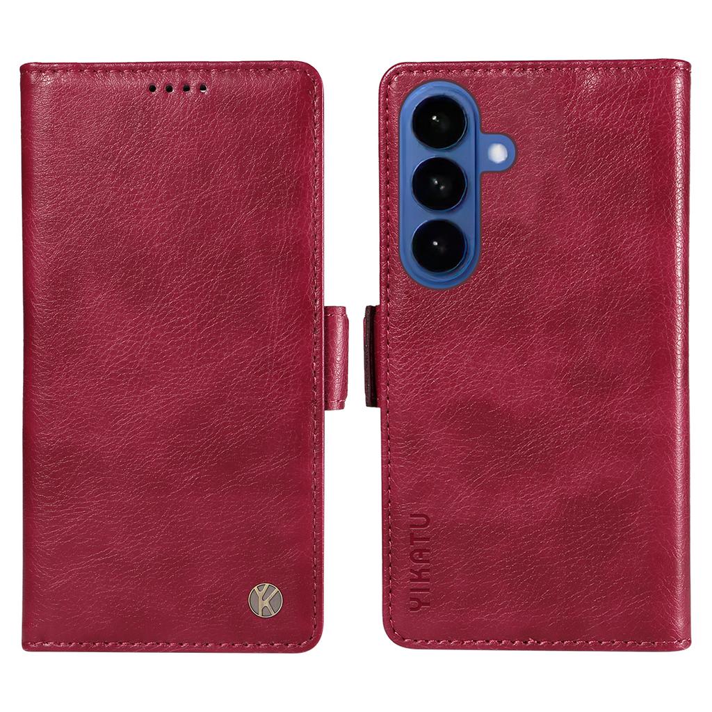 For Samsung Galaxy S26/S26 Pro Case YIKATU YK-007 Litchi Texture PU Leather Wallet Phone Cover