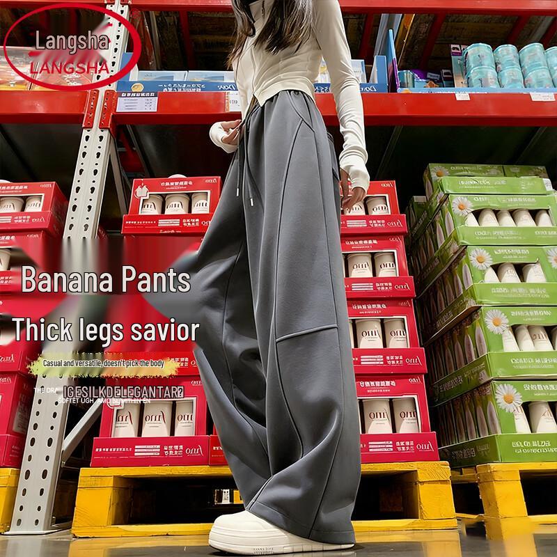 

Langsha Women s Loose Fit Wide-Leg Sweatpants L