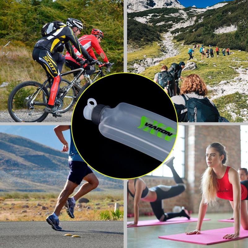 400ml Transparent Water Bottle Portable Large Capacity Squeeze Outdoor Sports Fitness Cycling Water