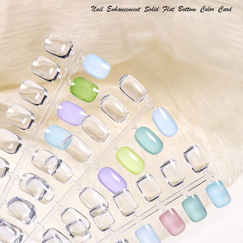 Clear Solid Oval Triangle Square Shape Nail Tools Nail Table Color Card Display Diy Manicure Nail Tips Practice Tools