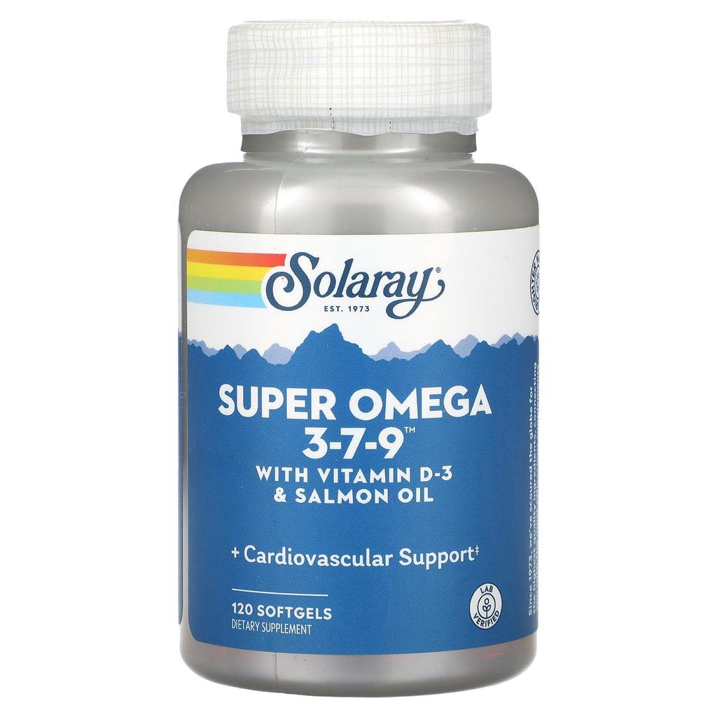 Super Omega 3-7-9 with Vitamin D-3 and Salmon Oil, 120 Softgels