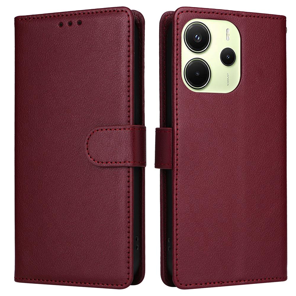 For Xiaomi Redmi Note 14 4G (164.84mm) Case Wallet Stand View PU Leather Phone Cover