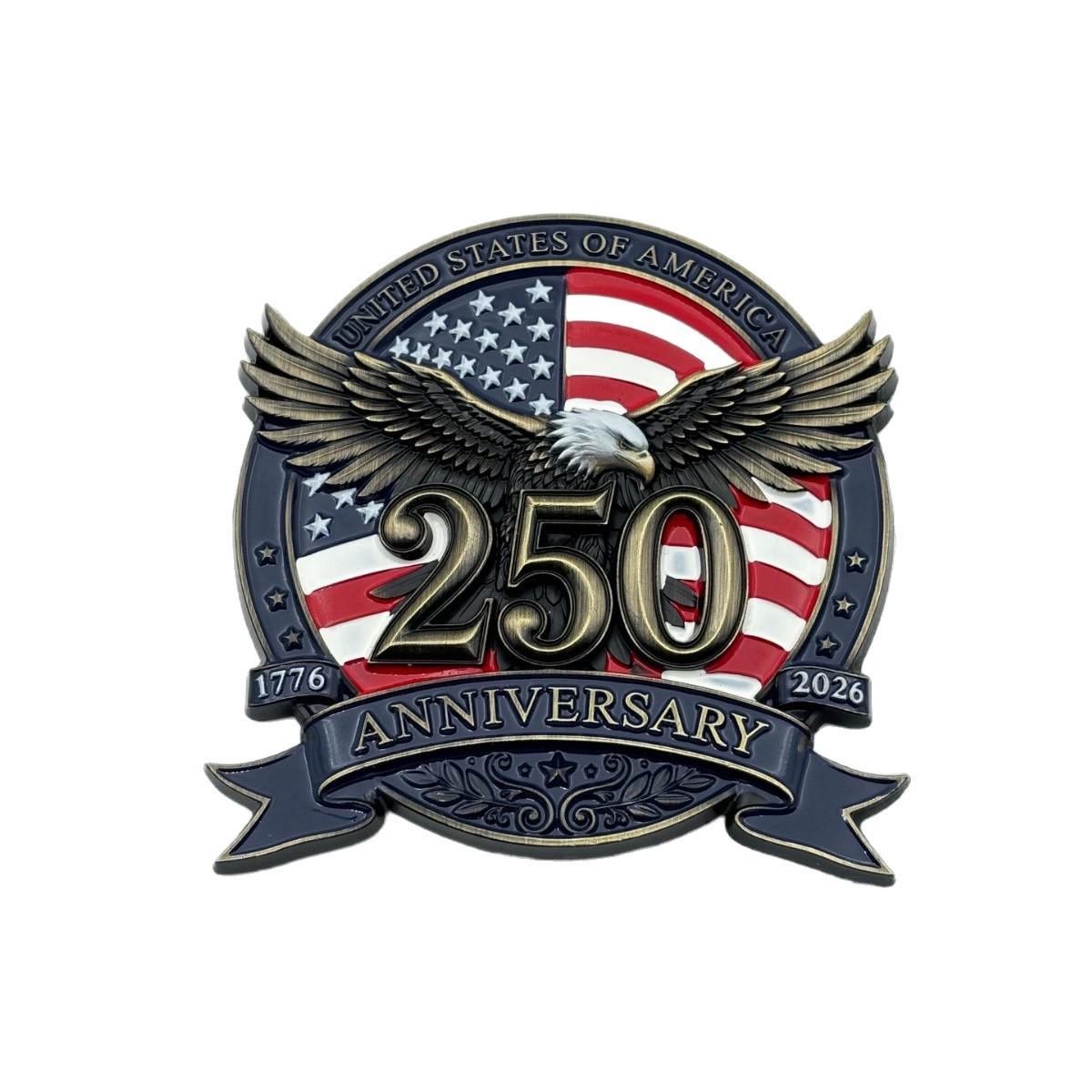 3D Stereo 250th Anniversary Eagle Car Sticker (1776-2026)