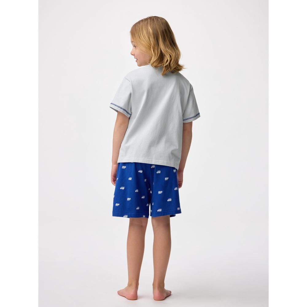 GU by Uniqlo Conjunto de Pijama Infantil Unissex Algodão Manga Curta Shorts Carro