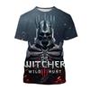 Latest Witcher 3D Printed T-shirt for Men, Role Playing Game Witcher King Assassin Casual Harajuku