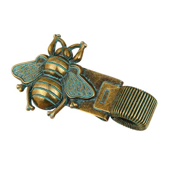 xiaobudian Vintage Insect Pen Clip, Zinc Alloy Cicada Bee Butterfly Pencil Spring Loaded Holder for Notebook Journal Office School Stationery