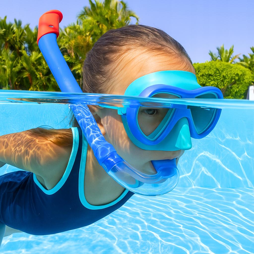 Diving Set: Mask With Snorkel, Snorkel, Swimming Goggles Bestway