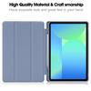For Samsung Galaxy Tab S10 Lite/S10 FE/S9 FE Stand Case Shock-Absorbent Leather Tablet Cover with Pen Slot