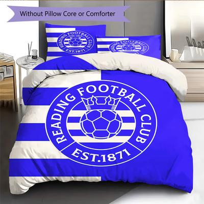 Reading FC Pattern Bedding Quilt Set  Home Decoration  Gift (1 * Duvet Cover + 2 * Pillowcase  Without Core)