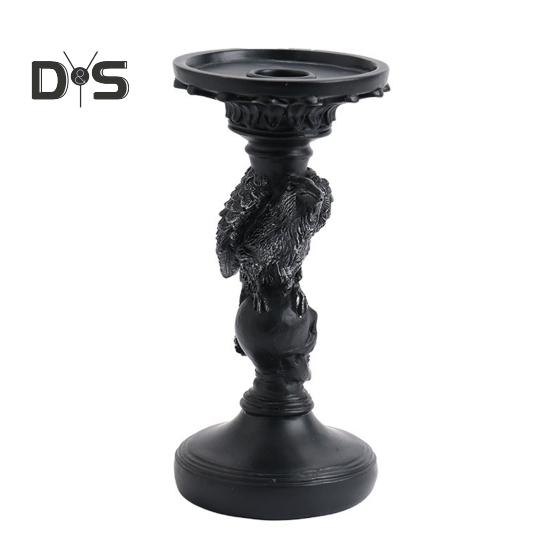 

Подсвечник в виде черепа, украшение на Хэллоуин, смоляной подсвечник-столб, жуткий подсвечник в виде черепа для свечи-столба диаметром 3 дюйма чёрный