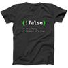 !False - Funny Coding Programmer Gift Computer Programming T-Shirt EAT Mens Womens Longsleeve, Sweatshirt Hoodie Black