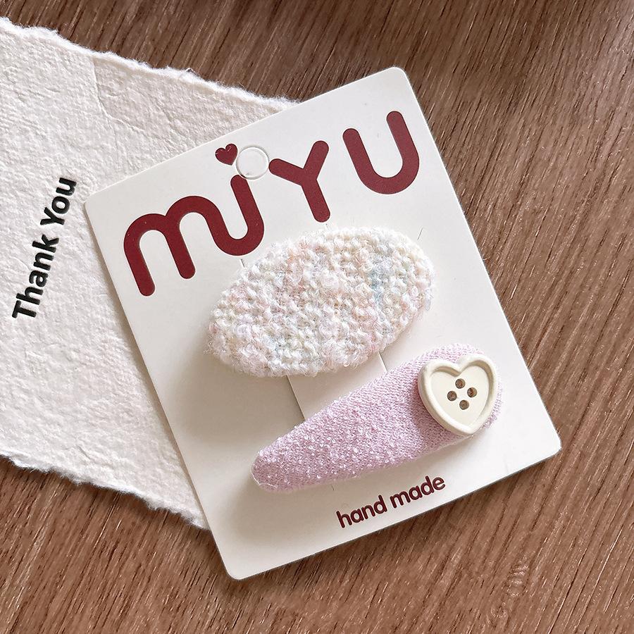 2PC Embroidery Cherry Strawberry Hollow Knitting Hairpins Vintage Lace Side Clips for Girls Women Cute Kids Fruit Hair Clips