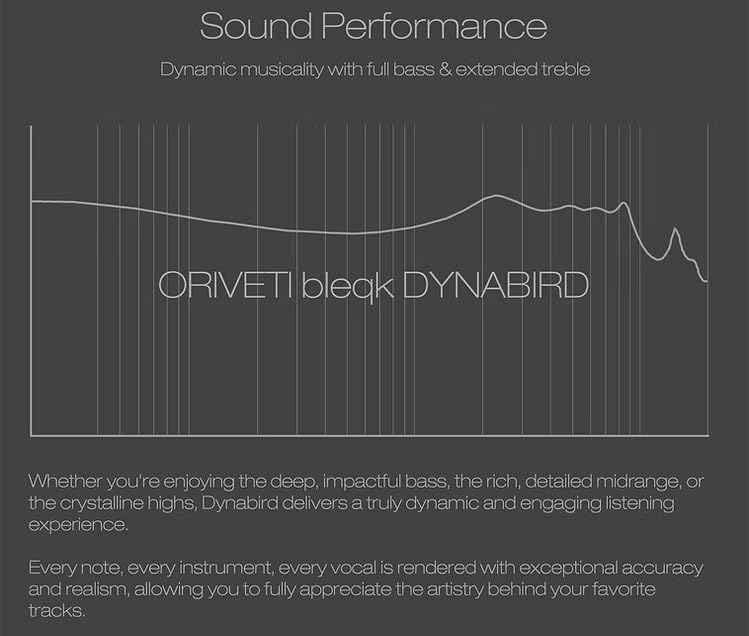 ORIVETI bleqk Dynabird Single Dynamic Driver HiFi IEM -