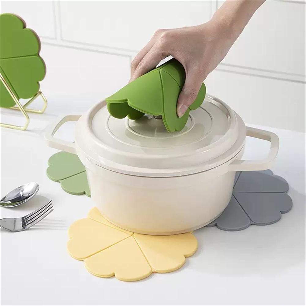 Silicone Flower Heat-Resistant Coaster Dining Table Mat Home Use Anti-Burn Tea Coaster Premium Tableware Mat Creative Pot Mat