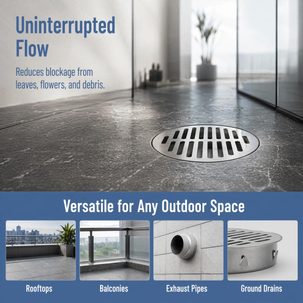 Adjustable Clamp Drain Strainer Round Shape Drain Cover Durable Floor Drain Cover Bathroom