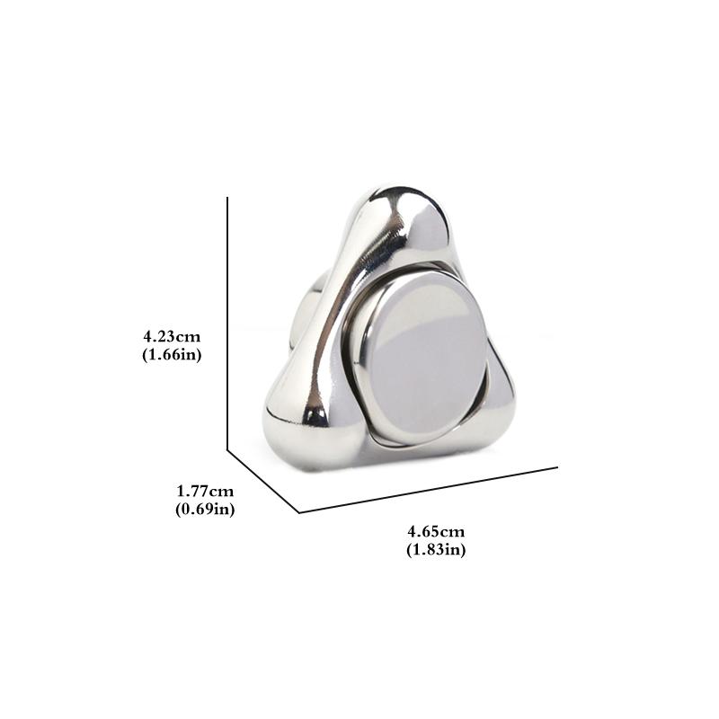 Stainless Steel Fidget Spinner 3-Point Silent Gyro Rotator for Stress Relief - Bulk EDC ADHD Focus Toys for Adults Office Gifts
