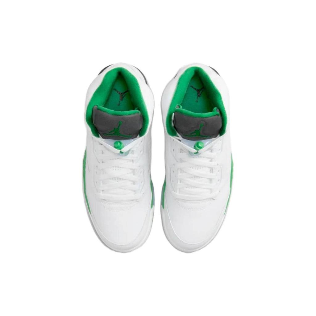Air Jordan 5 Retro Lucky Green Women Sneakers White Black Ice-Blue DD9336-103