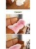 Australian Sheepskin Leather Pattern Wool Sofa Cushion, Carpet, or Bedside Rug – Spliceable into One Sheepskin Piece
