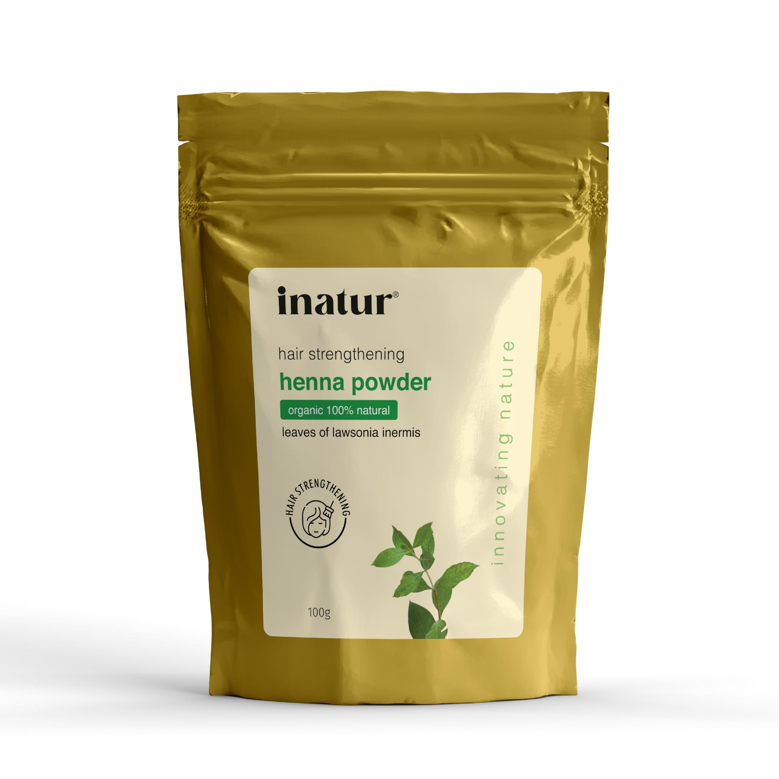 

inatur Henna Powder - 100% Natural with Amla, Shikakai, Brahmi & Bhringraj | Ayurvedic Hair Dye for Nourishment, Strengthens Roots, Growth | Hair