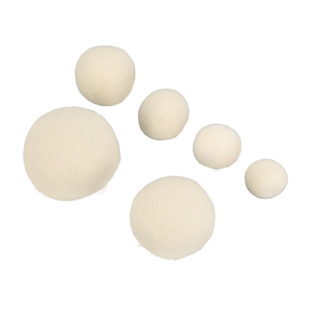 6pcs Wool Drying Balls Reduce Static Electricity Adsorb Impurities Fabric Softener Ball for Laundry