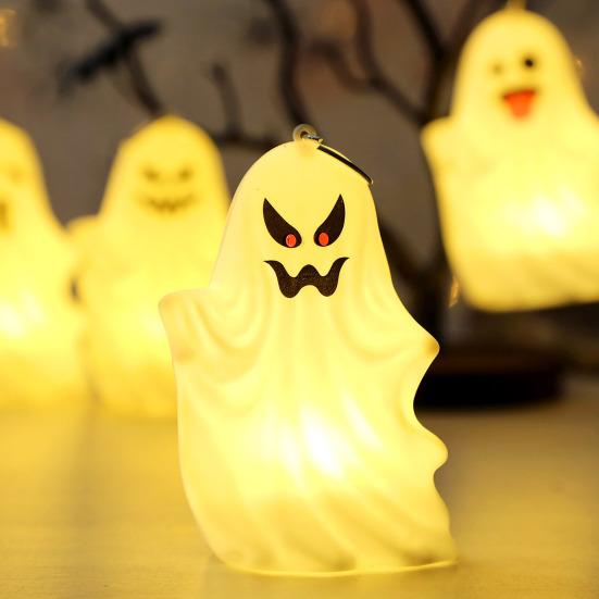Svítící dekorace duch Halloween duch světlo strašidelný duch středový prvek závěsná ozdoba na stůl krbovou římsu skříňku stolní displej