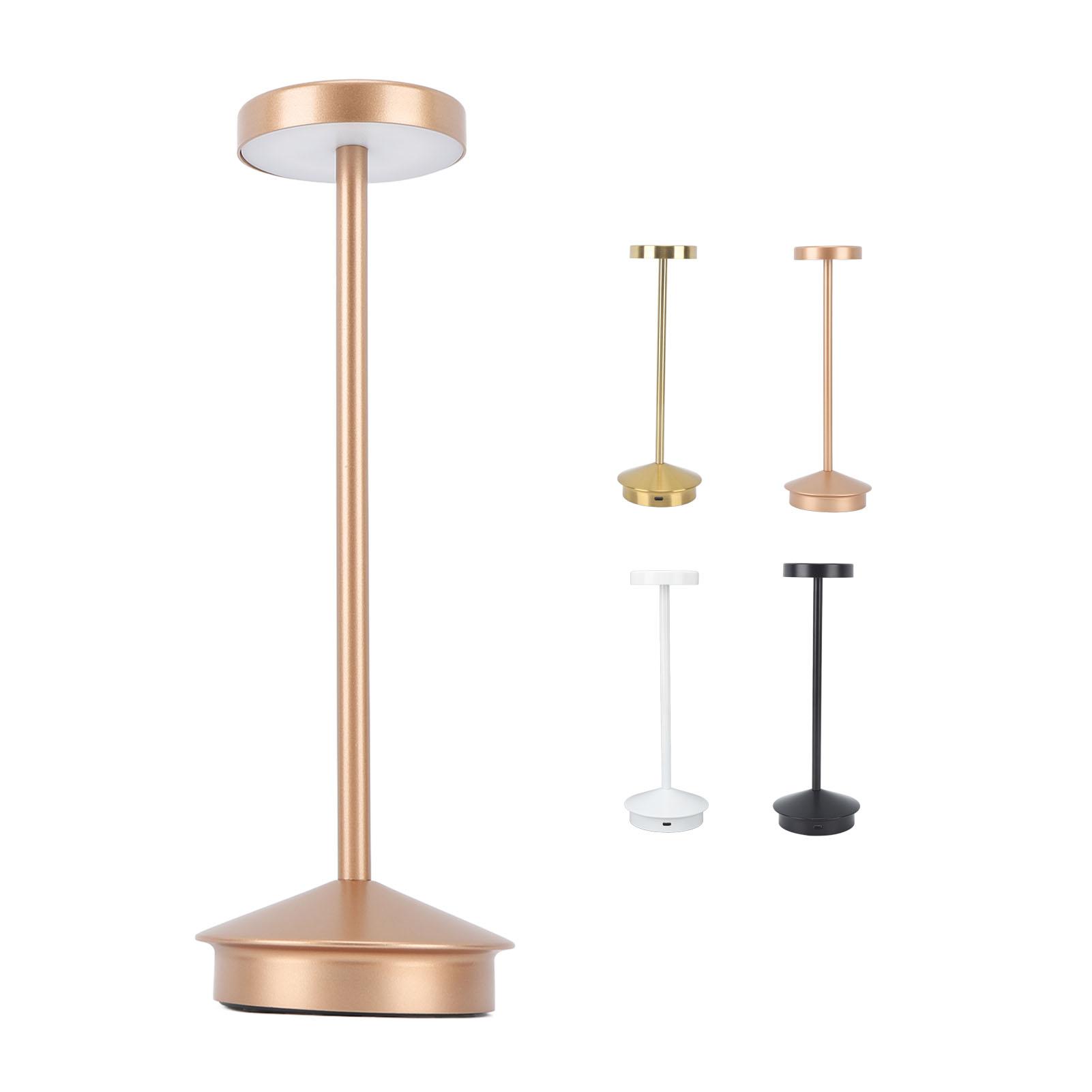 

Battery Operated Table Lamp LED Table Lamp 3 Color Modes 150 Luminous Flux Energy Saving Metal USB C Bedside for Living Room золотий