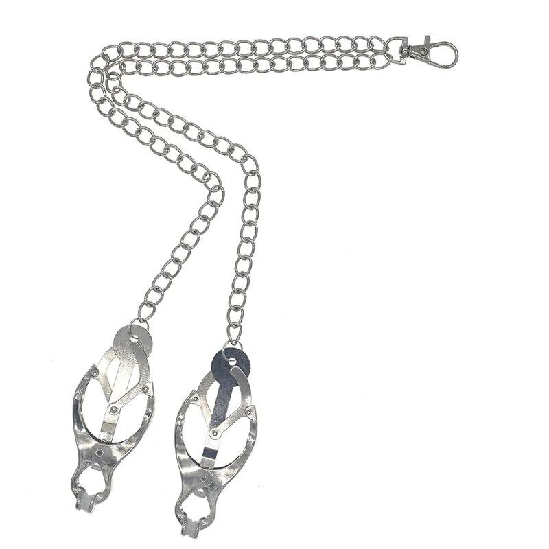 Metal Chain Nipple Clamps Flirting Nipple Clip Stimulate Breast Massage Toy Nipple Sex Toys For Couples Pinzas Pezones