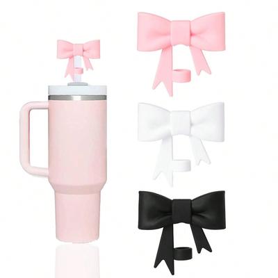 1/3pcs Bow Straw Covers Cap Toppers Compatible with 40 Oz Tumbler Cups for 0.4in/10mm Cups Straws Accessories