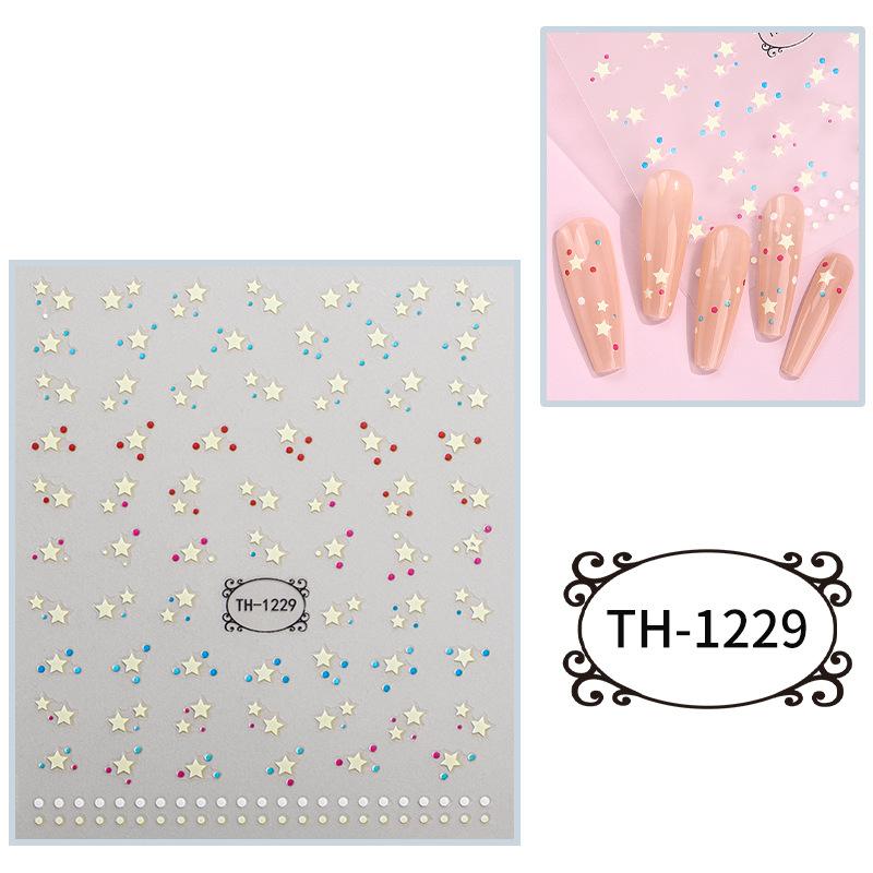 New Year Nail Art Stickers Bronzing Year of the Dragon Chinese Style Mahjong Cartoon Nail Stickers Decoration