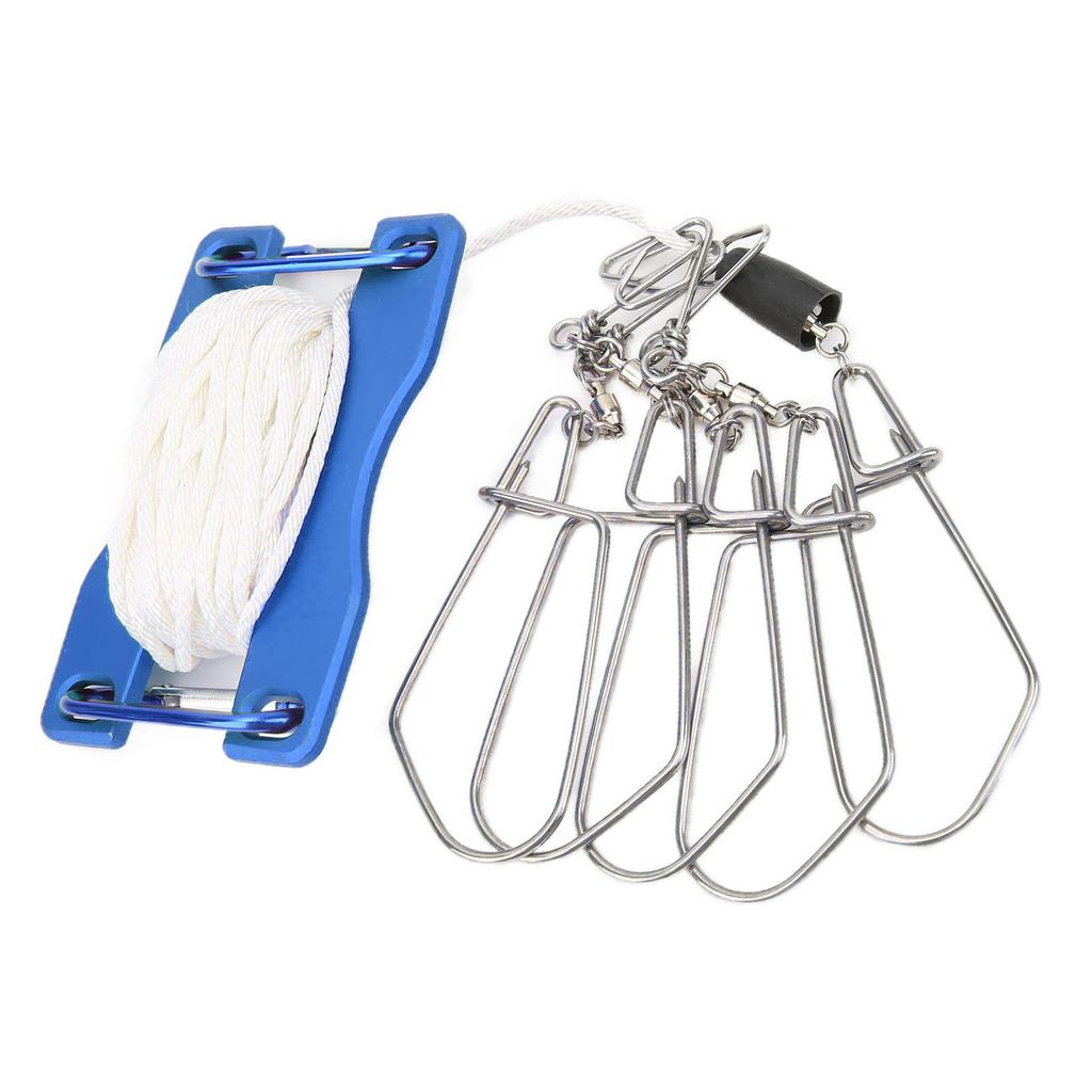 Live Fish Lock Portable Stainless Steel Fish Wire Rope Lock for Big Lure Fishing EquipmentBlue