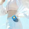 Portable Silent Mini Bladeless Electric Fan 3-Level Adjustable Wind Clip-On Fan for Shirt Waist Bag Hands-Free Cooling Device for Outdoor