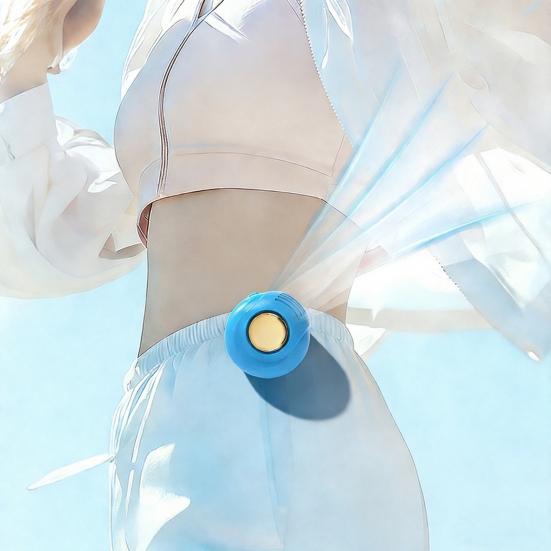 Portable Silent Mini Bladeless Electric Fan 3-Level Adjustable Wind Clip-On Fan for Shirt Waist Bag Hands-Free Cooling Device for Outdoor