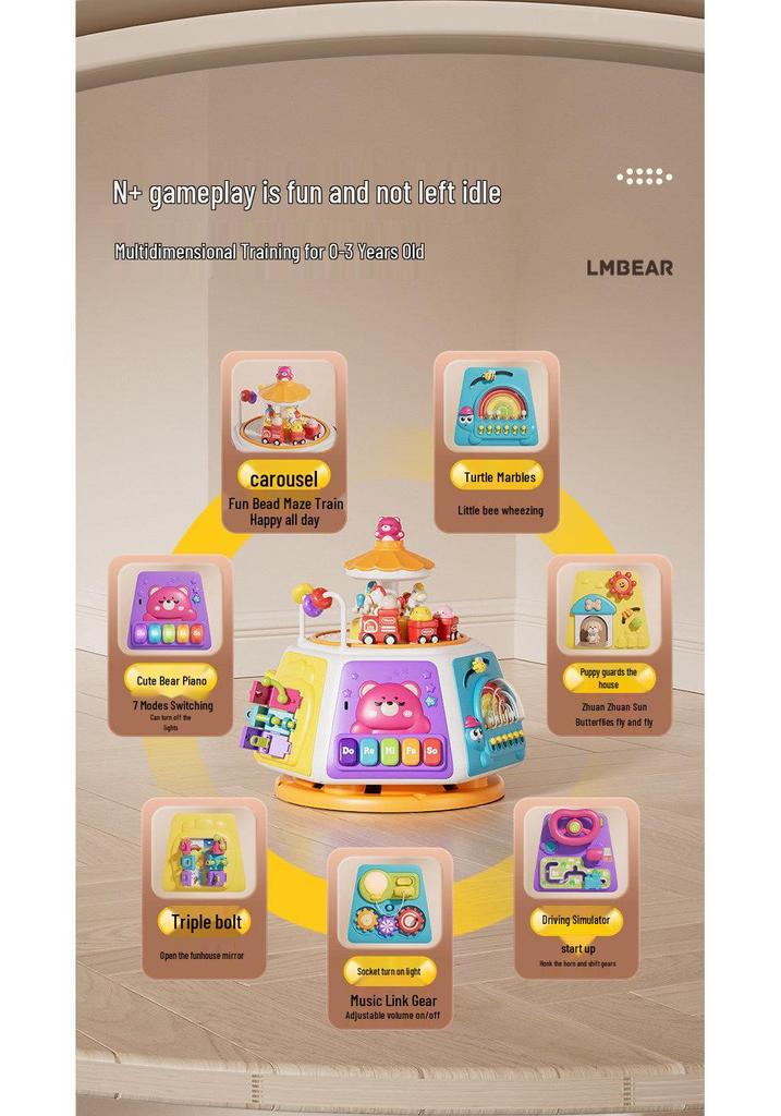 Early Education Treasure Box: Baby Toys for 0-3 Year Olds - Interactive Play Table & Intellectual Birthday Gift