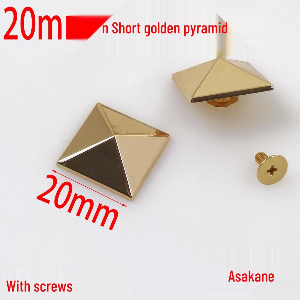20MM Gold Pyramid Decorative Nail for Bags