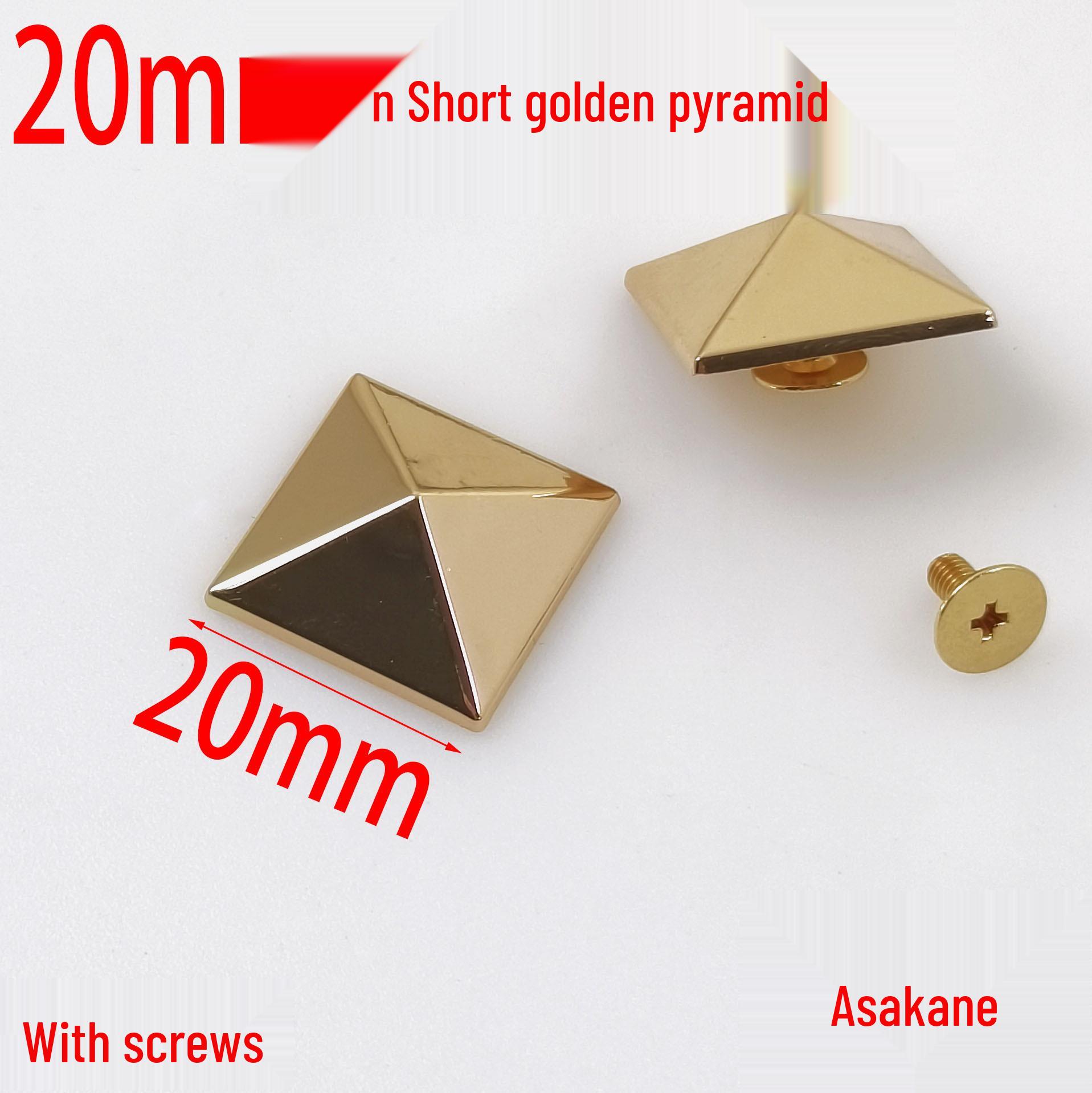 20MM Goldene Pyramiden-Dekorationsniete für Taschen