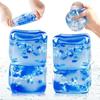 1pc Ice Cube Stress Ball Blue Snowflake Maltose Squeeze Toy Rebound Fidget Anxiety Relief Toy For Office Favor Classroom Gift
