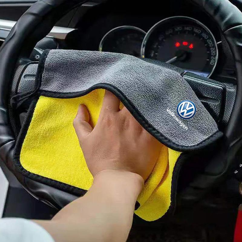 Microfiber Cleaning Cloth Absorbent Car Wash Drying Towel For Volkswagen VW Rline R GTI Golf Polo Passat Magotan Tiguan Bora GTD zg9
