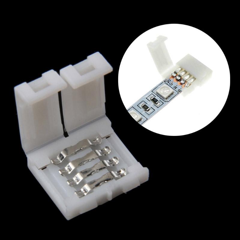 10 Stück/Los Schnellverbinder 4-PIN RGB Adapter für 5050 RGB LED Streifenlichtband Lötfrei 10mm