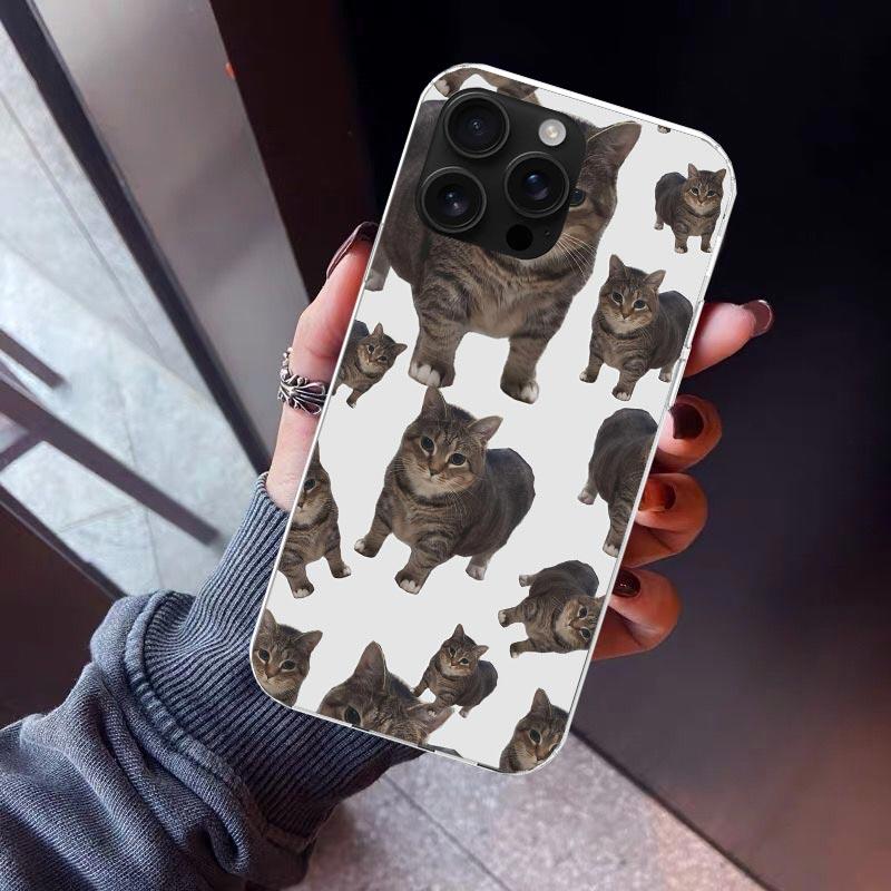 Crying Cat Memes Telefoonhoesje Voor iPhone 17 Air 16 15 Pro Max 14 Plus 13 Mini 12 11 Cover 7 8 SE Siliconen Hoesje Print Fundas 17 Ai