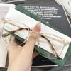 Vintage Square Women Short Sight Glasses Ultralight Half Frame Retro Myopic Anti-blue Light Male Business Near Sight Glasses