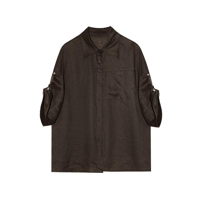[/Summer Shangxin] Summer French Linen Short Sleeve Shirt Women's Loose Casual Commuter Shirt Women's S