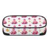 Pencil Bag Portable Durable 300D Polyester Easy Open Zipper with Main Pocket Mesh Layer and Removable Pen Divider for Students