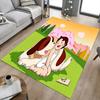 Girl Dog Nature Carpet For Playroom Bedroom Living Room Sofa Home Decorkids Game Area Rug Nonslip Floor Mat