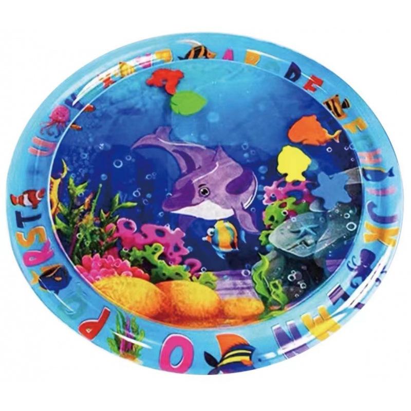 

Cartoon Eco-friendly Round Inflatable Water-filled Ice Pad Non-breakable Wear-resistant Cat Pet Patting Water Mat 65cm