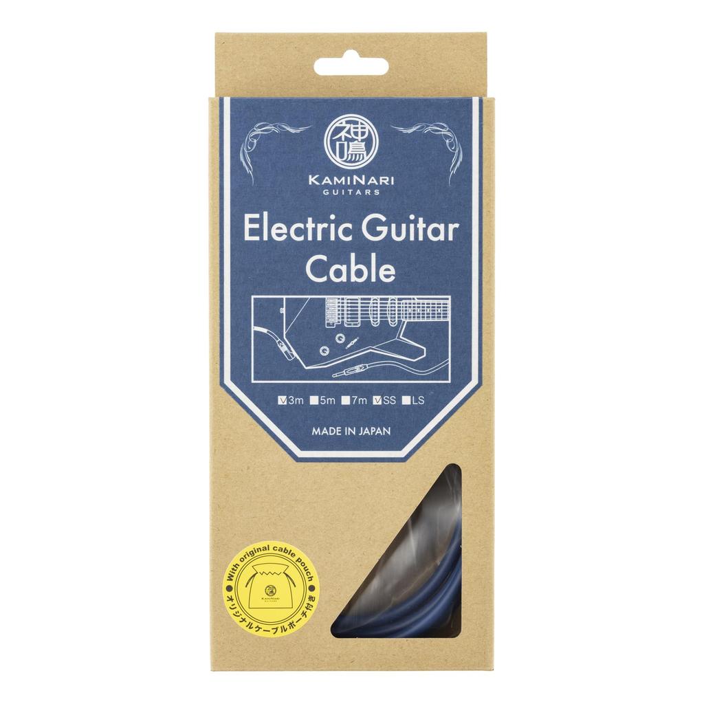 KAMINARI GUITARS Electric Guitar Cable, 3m, Navy, K-GC3SS