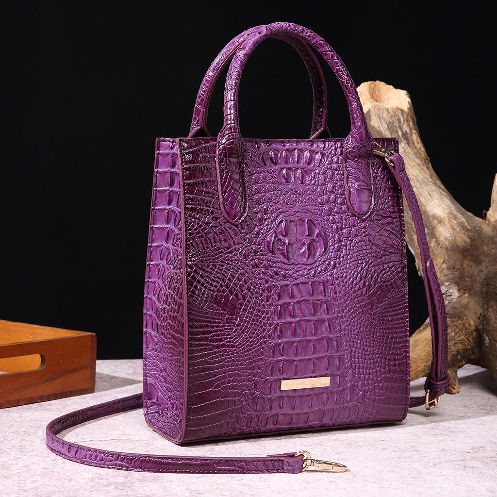 New Fashionable Alligator pattern Shoulder Bag High quality Retro Handbag All match Women's Multifunctional Small Square Bag