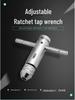 Adjustable T-Handle Ratchet Tap Wrench with Extended Rod for Threading