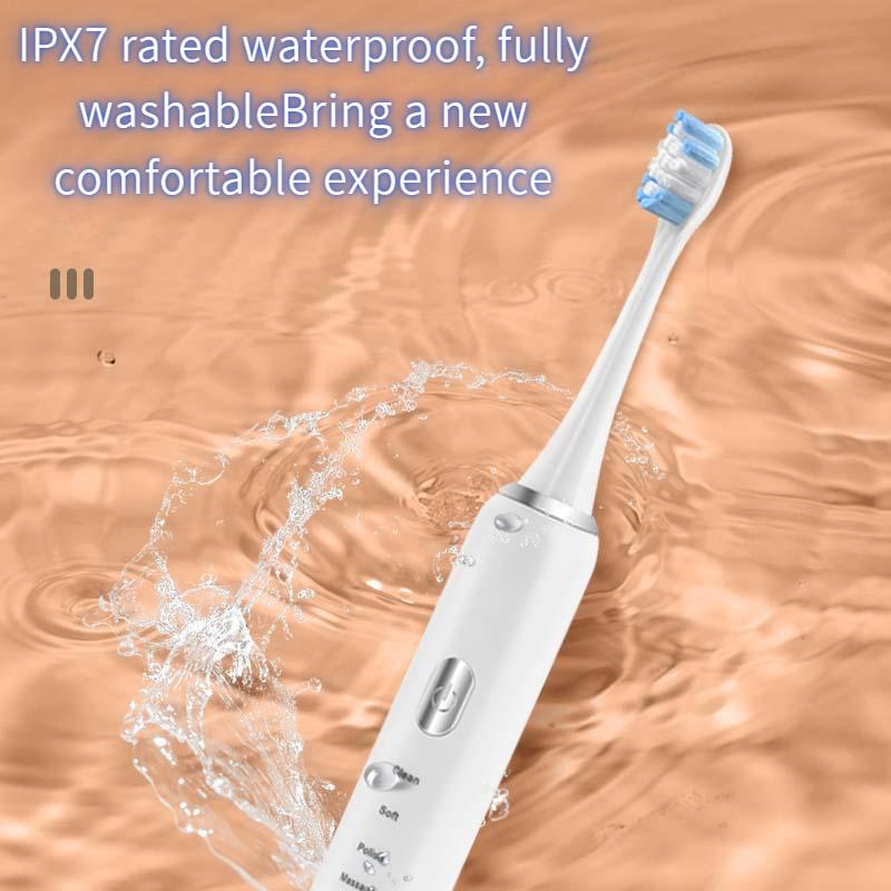 Periuță de dinți electrică pentru adulți. Periuță de dinți cu peri moi, cu vibrații cu ultrasunete