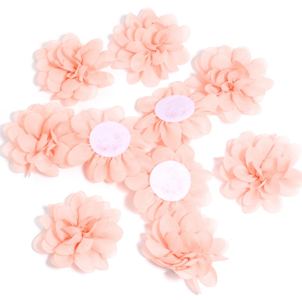 10pcs/lot 5cm Colorful Chiffon Fabric Flowers For Wedding Party Decoration Artificial Flowers For Dress Crafts Decoration