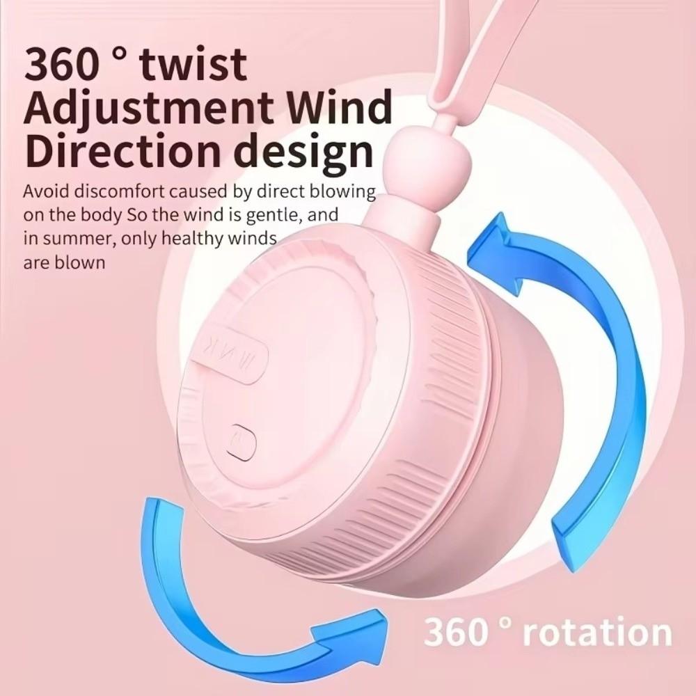 Portable Bladeless Neck Fan 3-Speed Adjustable Hanging Fan Mini Cooling Fan  Sports